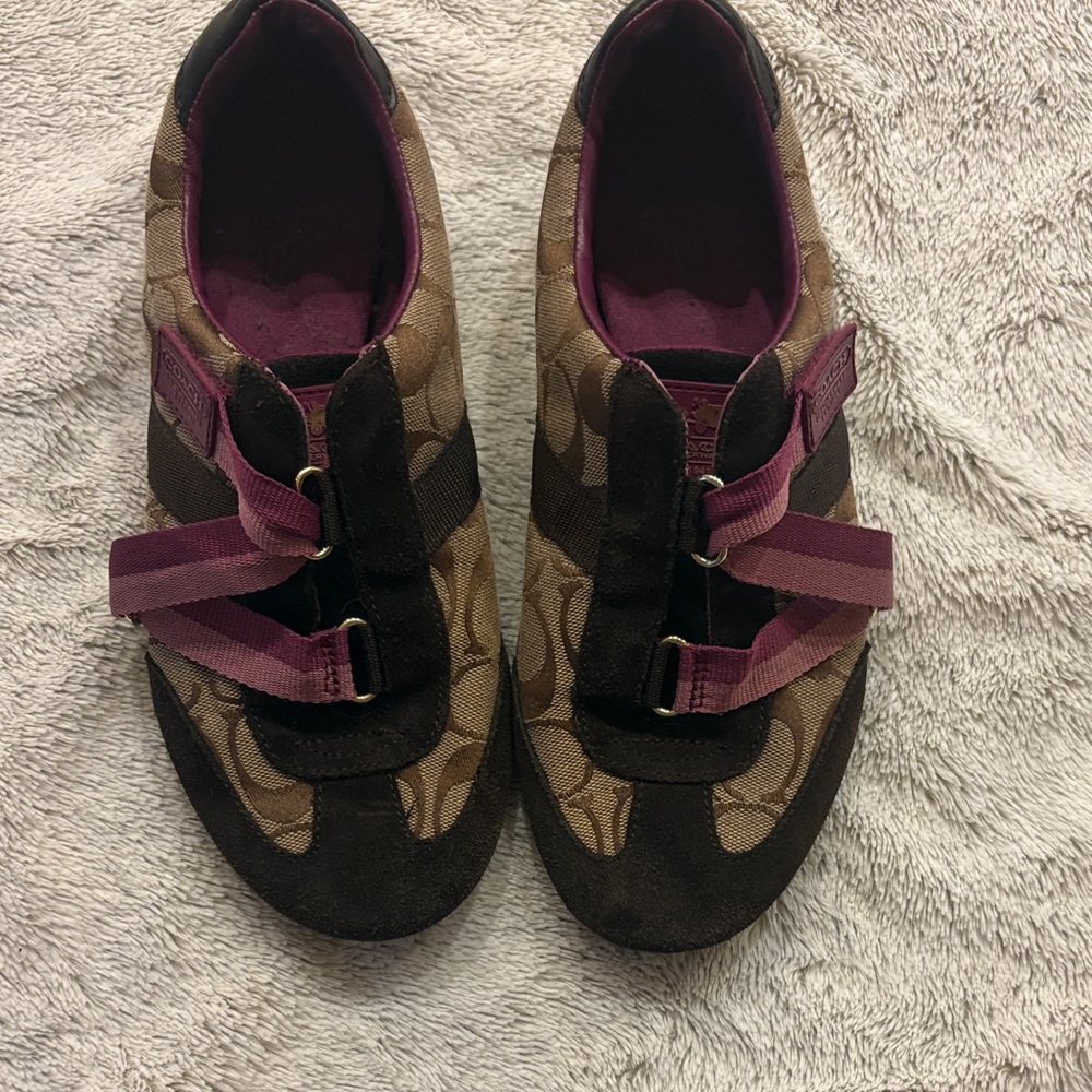 Coach Stylish Brown and Black Shoes
